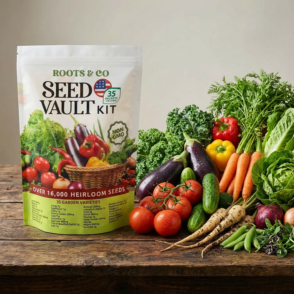 Roots & Co Heirloom Seed Vault Kit (35 Pack)