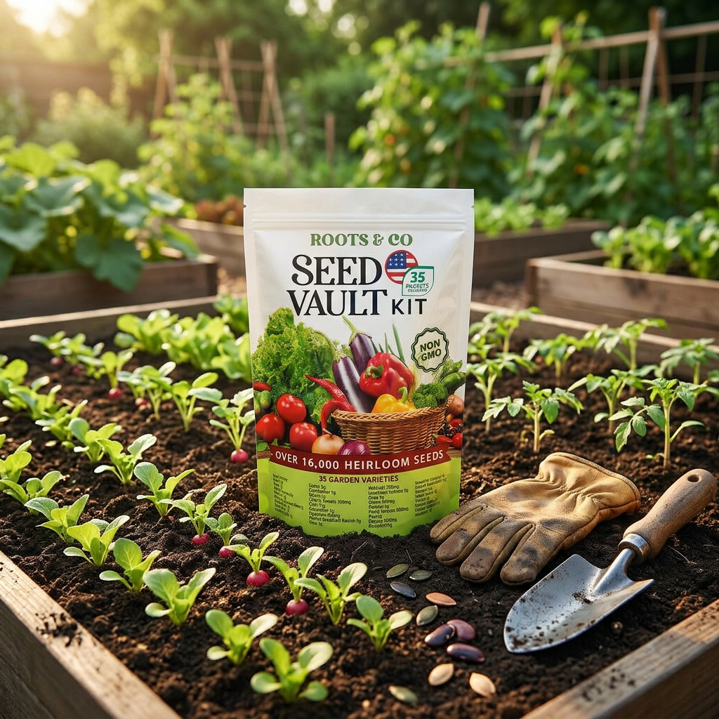 Roots & Co Heirloom Seed Vault Kit (35 Pack)